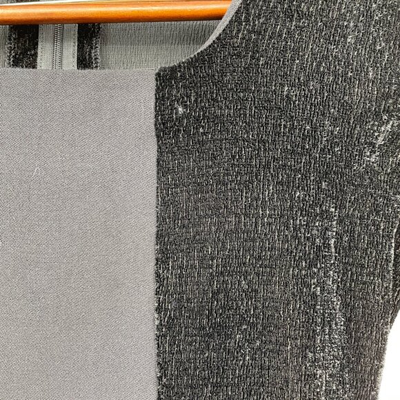 Vintage 80s Nina Ricci Black Sheath Long Sleeve Dress Square Neckline | M 40 - Picture 5 of 16